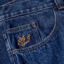 Polar 92! Pants Dark Blue -Slam City Shop 0017 Polar Skate Co SP24 92 Denim Dark Blue 4 png