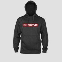 Powell Peralta Supreme Mid Weight Hood Charcoal Heather