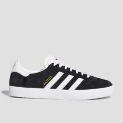 Adidas Gazelle ADV Skate Shoes Core Black / Cloud White / Gold Metallic