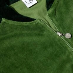 Polar Ralph Jacket Velour Garden Green -Slam City Shop 0022 Polar Skate Co SP24 Ralph Jacket Velour Green 3 png