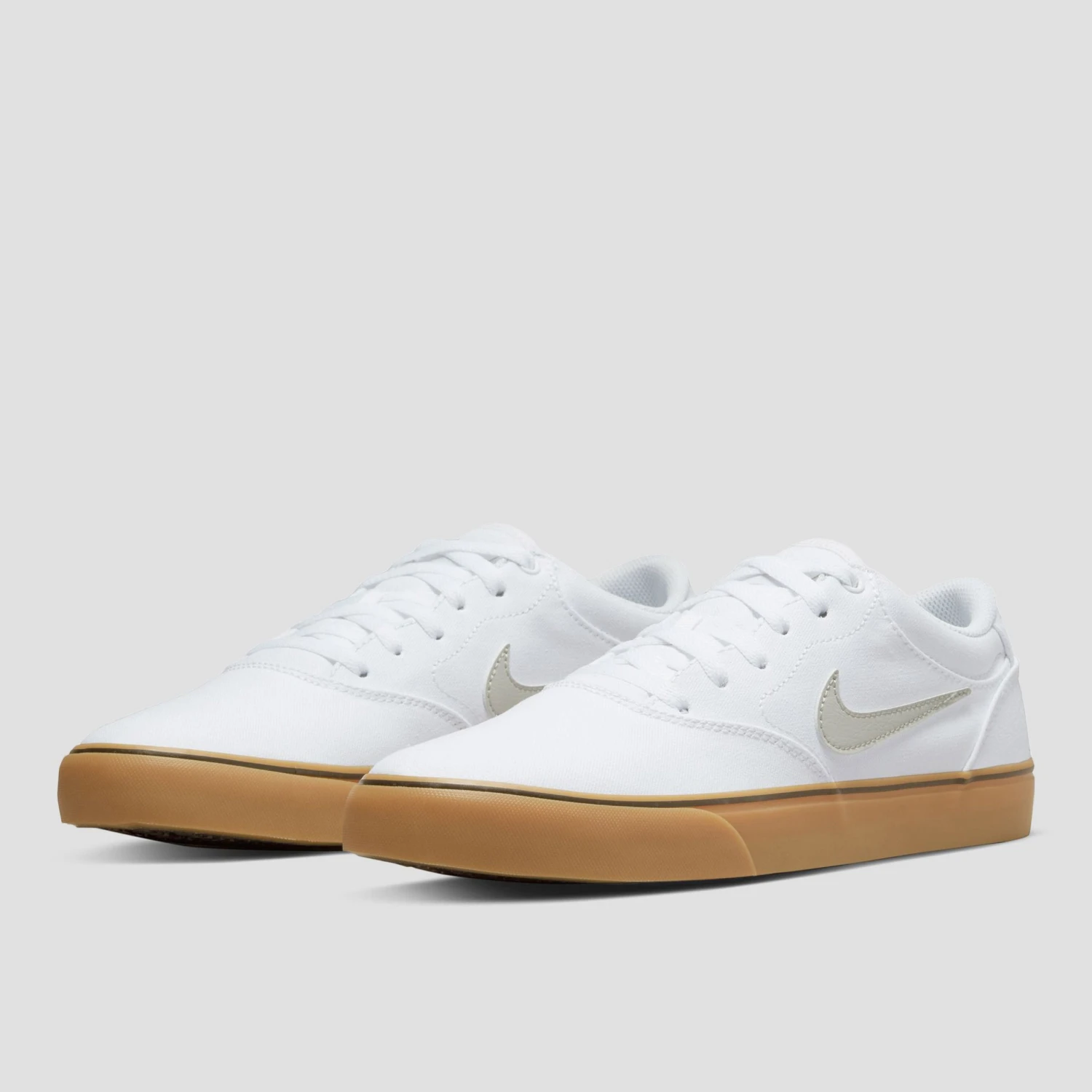 Nike SB Chron 2 Canvas Skate Shoes White / Light Bone / White Gum / Light Brown 2 Nike SB Chron 2 Canvas Skate Shoes White / Light Bone / White Gum / Light Brown - Image 2