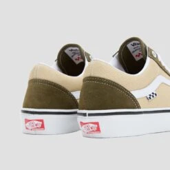 Vans Skate Old Skool Shoes Dark Olive / White -Slam City Shop 003 b1e9f92f 2e86 4050 b24d 7bb784b81b57