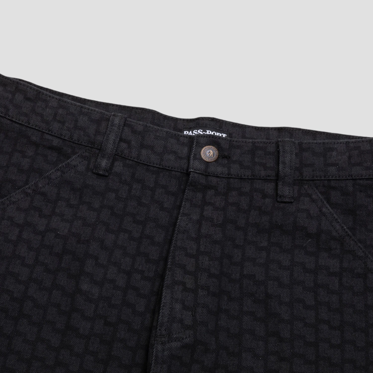 PassPort Workers Club Denim Jean Drain Laser Etched Black 4 PassPort Workers Club Denim Jean Drain Laser Etched Black - Image 4