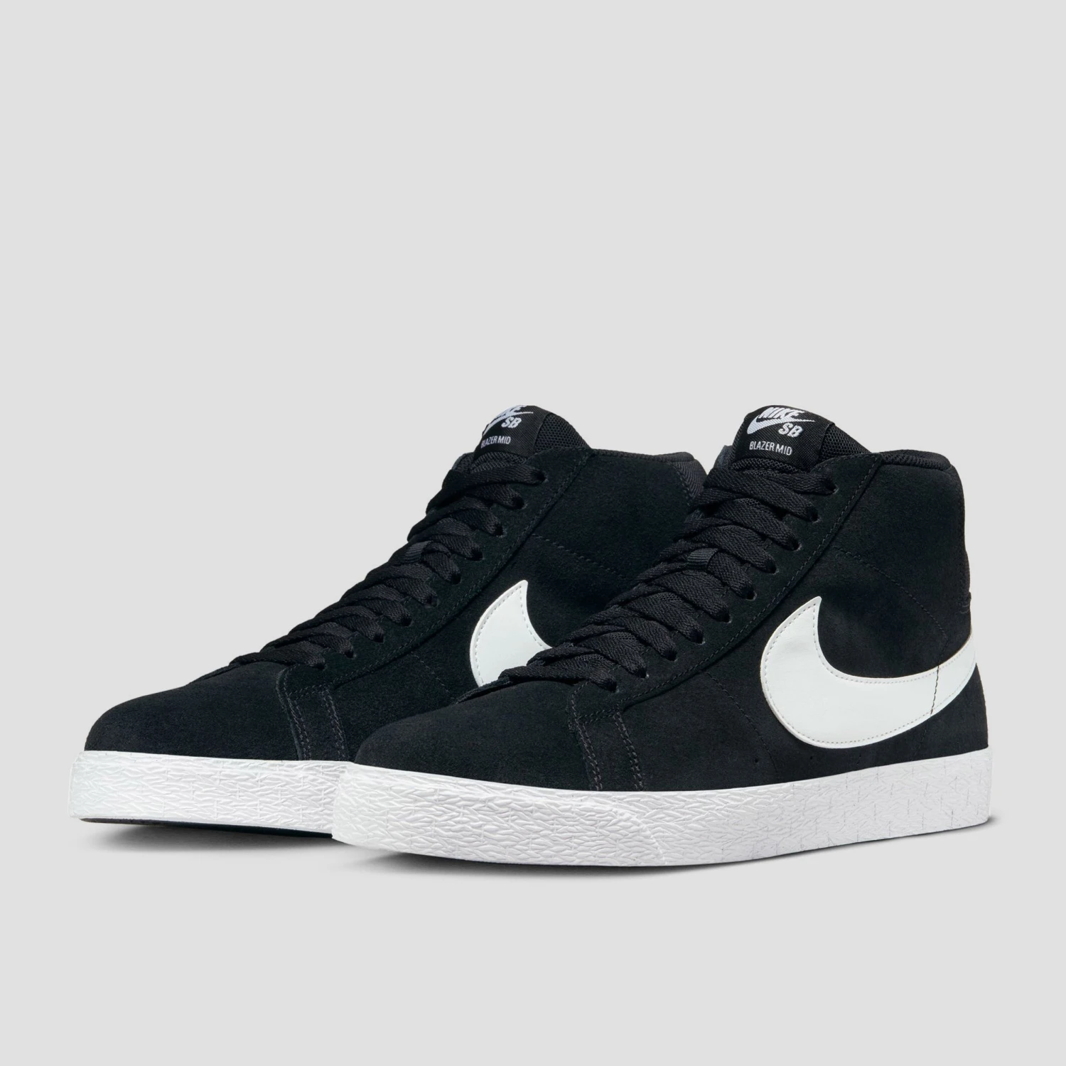 Nike SB Blazer Mid Shoes Black / White - White - White 2 Nike SB Blazer Mid Shoes Black / White - White - White - Image 2