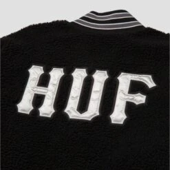 HUF Sherpa Varsity Jacket Black -Slam City Shop 004 c63c1e06 8b14 41e4 bcdf 118569235708