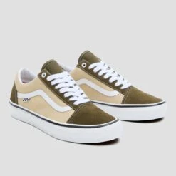 Vans Skate Old Skool Shoes Dark Olive / White -Slam City Shop 004 f793b784 d494 4dad 940c 0a089f3e2db9