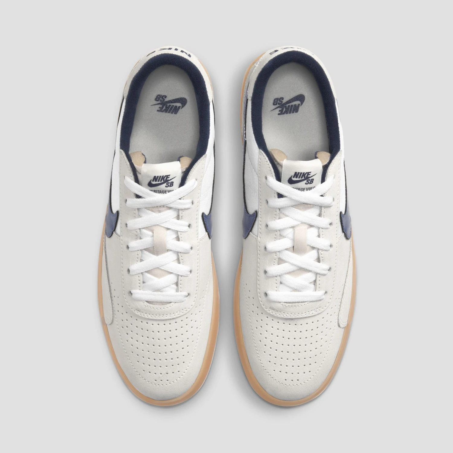Nike SB Heritage Vulc Shoes Summit White / Navy - White - Gum Light Brown 5 Nike SB Heritage Vulc Shoes Summit White / Navy - White - Gum Light Brown - Image 5
