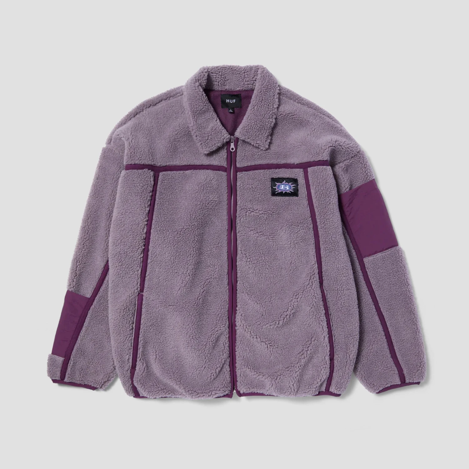 HUF Livingston Sherpa Jacket Dust Purple 1 HUF Livingston Sherpa Jacket Dust Purple