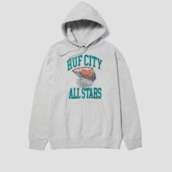 HUF Swish P/O Hood Heather Grey