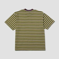 Huf Apollo Striped Shortsleeve Knit Boxy Top Green -Slam City Shop APOLLO STRIPED S S KNIT BOXY TOP GREEN KN00550 GREEN 02