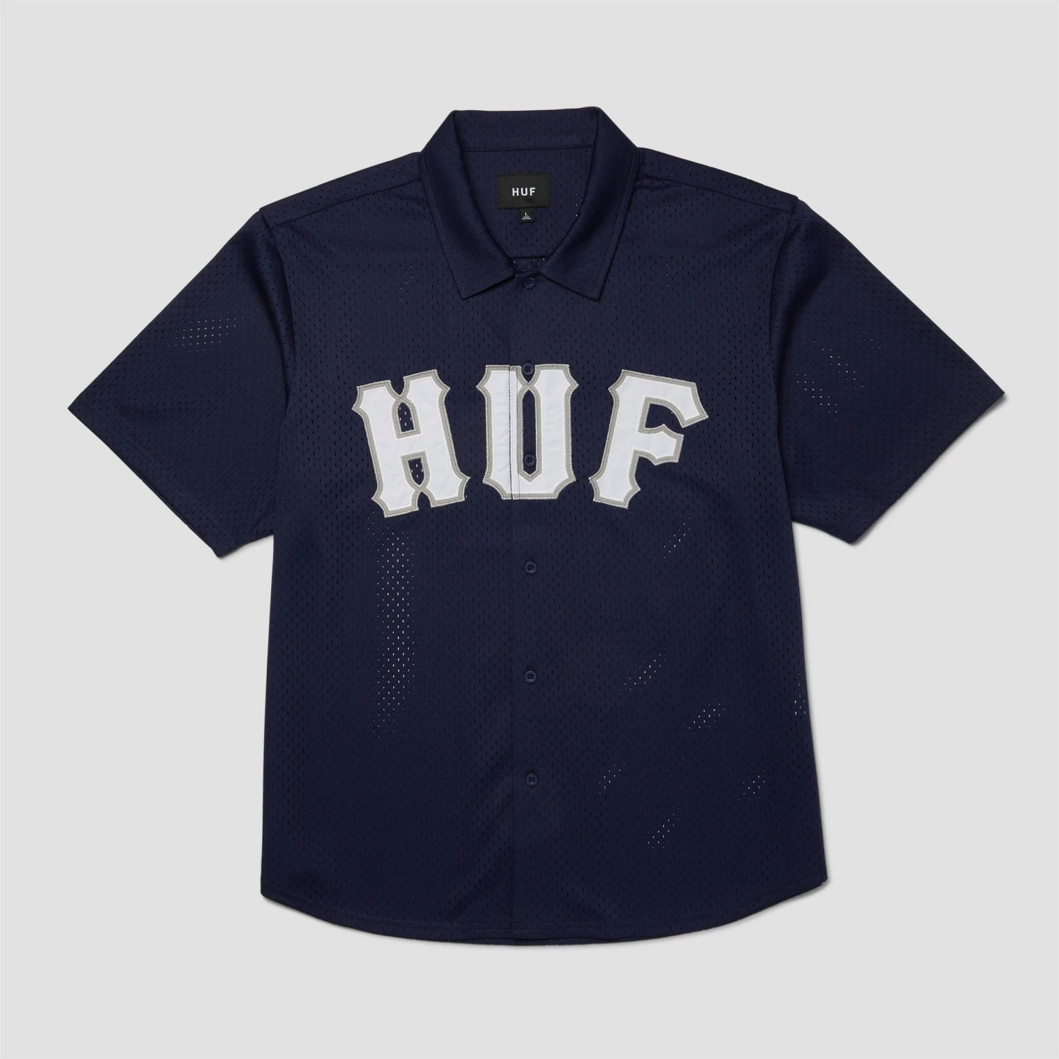 HUF Arch Mesh Button Up Navy 1 HUF Arch Mesh Button Up Navy