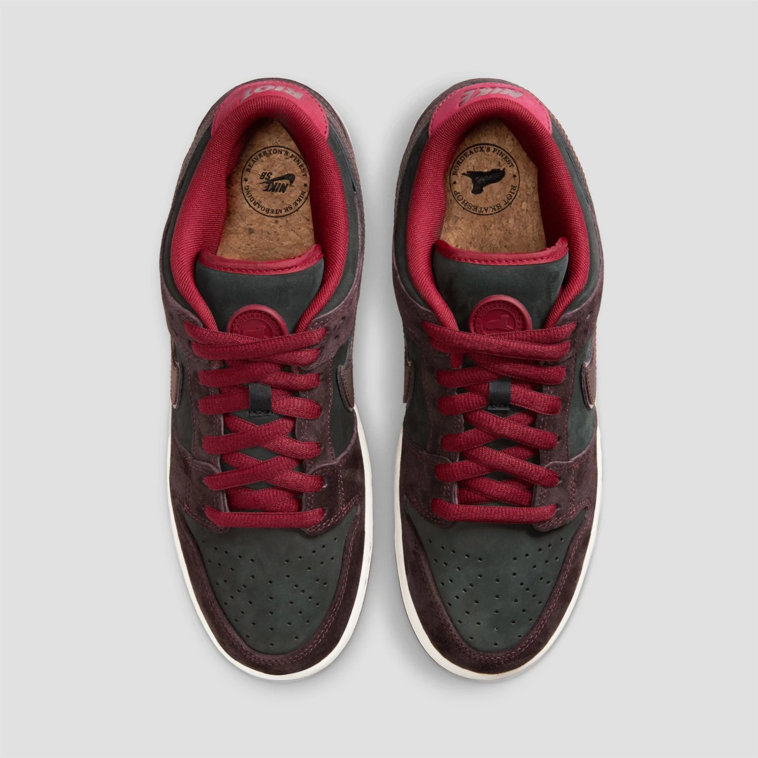 Nike SB Dunk Low Pro X Riot Skateshop Skate Shoes Mahogany / Dark Beetroot / Team Red / Sail 7 Nike SB Dunk Low Pro X Riot Skateshop Skate Shoes Mahogany / Dark Beetroot / Team Red / Sail - Image 7