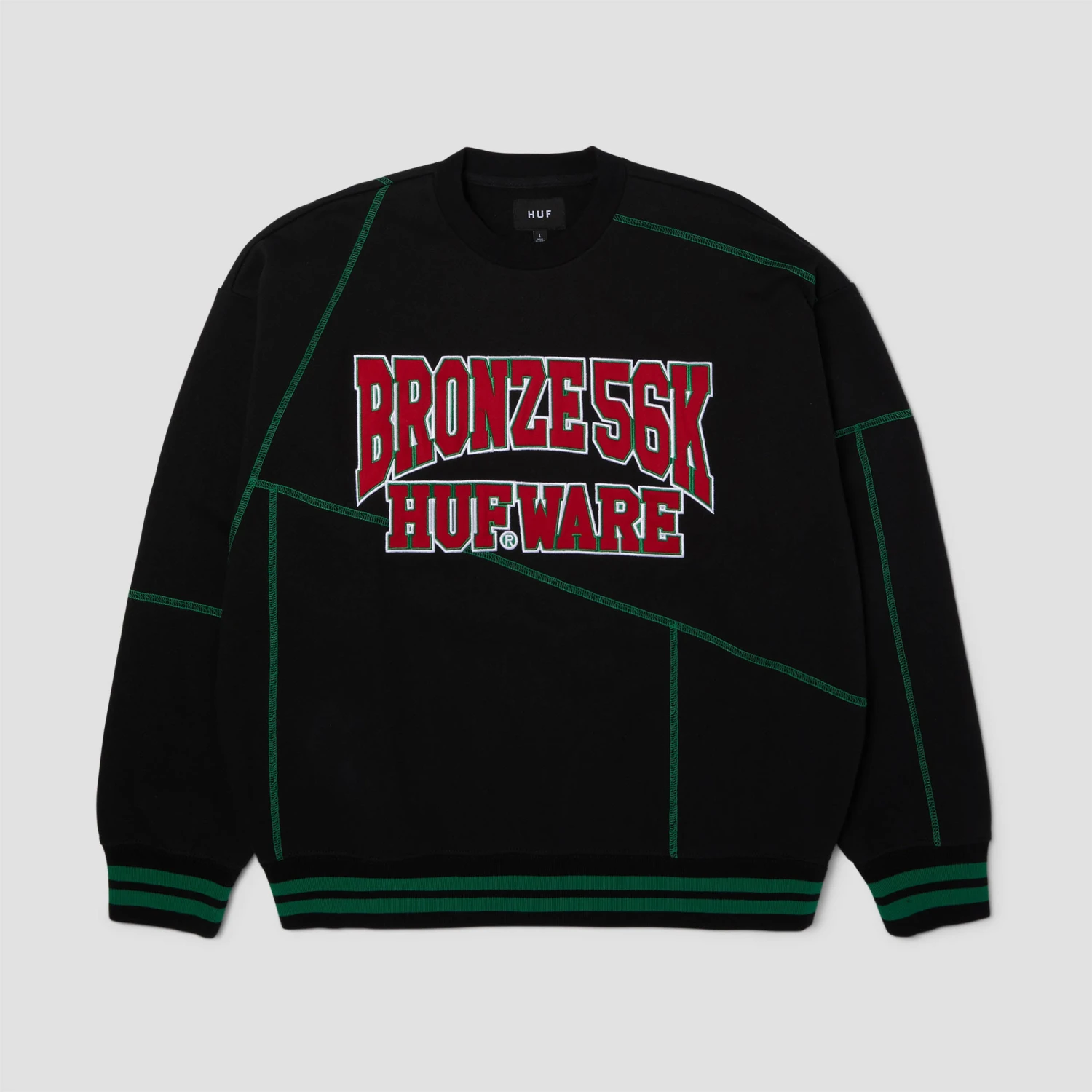 HUF X Bronze HUFware Crew Black 1 HUF X Bronze HUFware Crew Black
