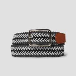 Butter Goods Braided Belt Charcoal