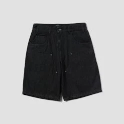 Huf Classic H Double Knee Denim Short Black Denim