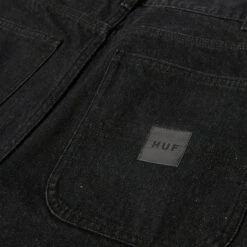 Huf Classic H Double Knee Denim Short Black Denim -Slam City Shop CLASSIC H DOUBLE KNEE DENIM SHORT BLACK DENIM PT00359 BKDEN 05