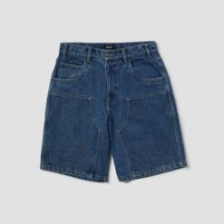 Huf Classic H Double Knee Denim Short Stone Wash Indigo