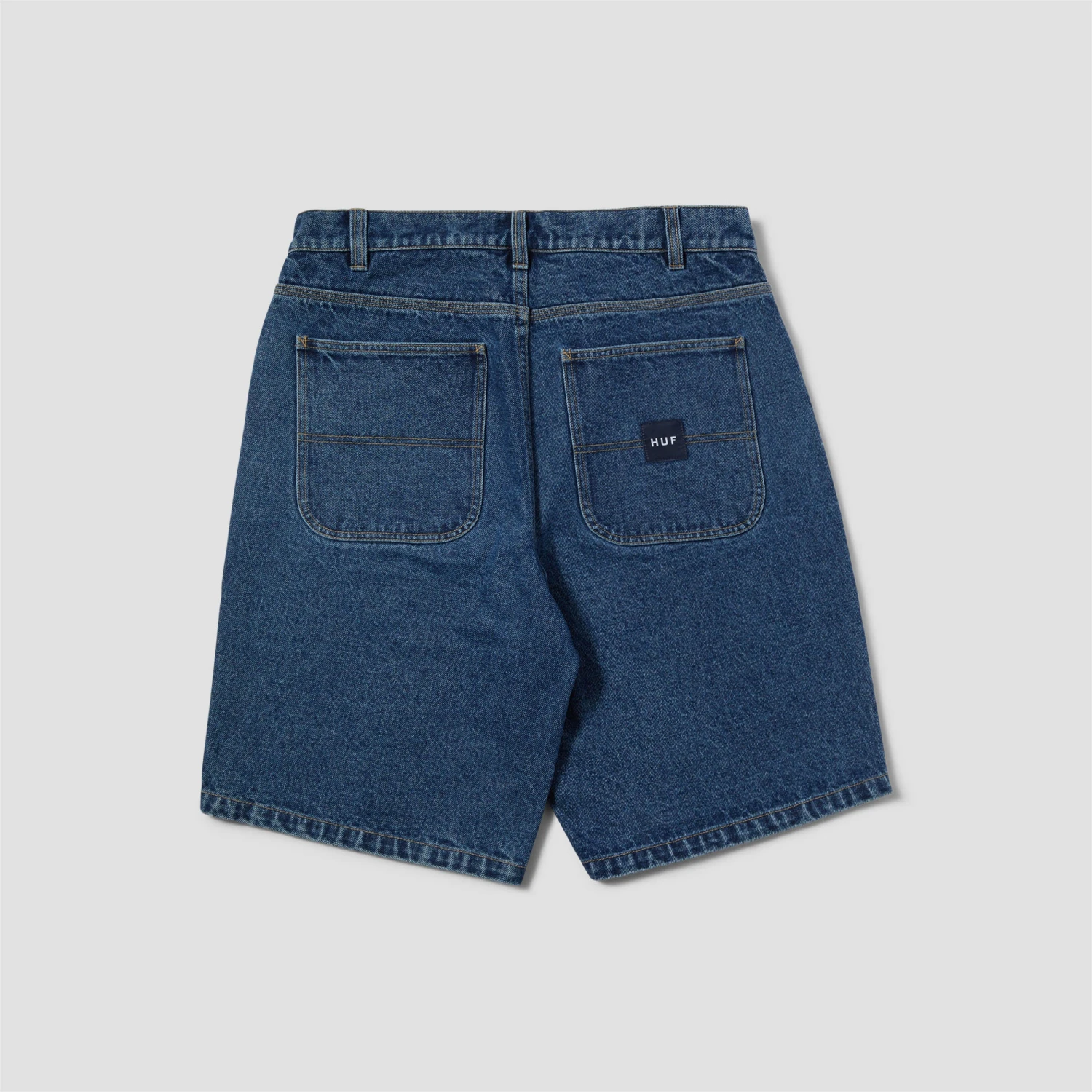 Huf Classic H Double Knee Denim Short Stone Wash Indigo 2 Huf Classic H Double Knee Denim Short Stone Wash Indigo - Image 2