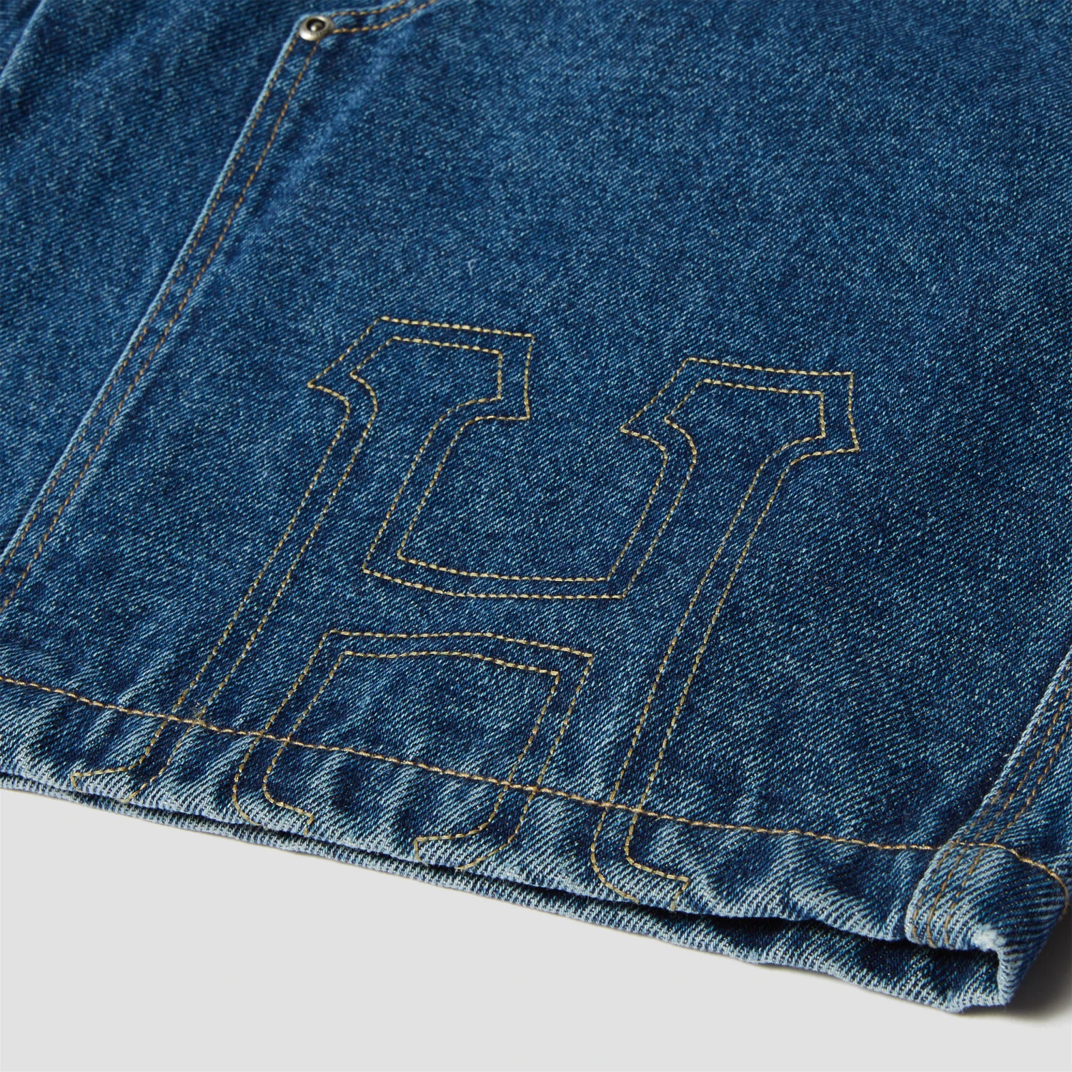 Huf Classic H Double Knee Denim Short Stone Wash Indigo 4 Huf Classic H Double Knee Denim Short Stone Wash Indigo - Image 4