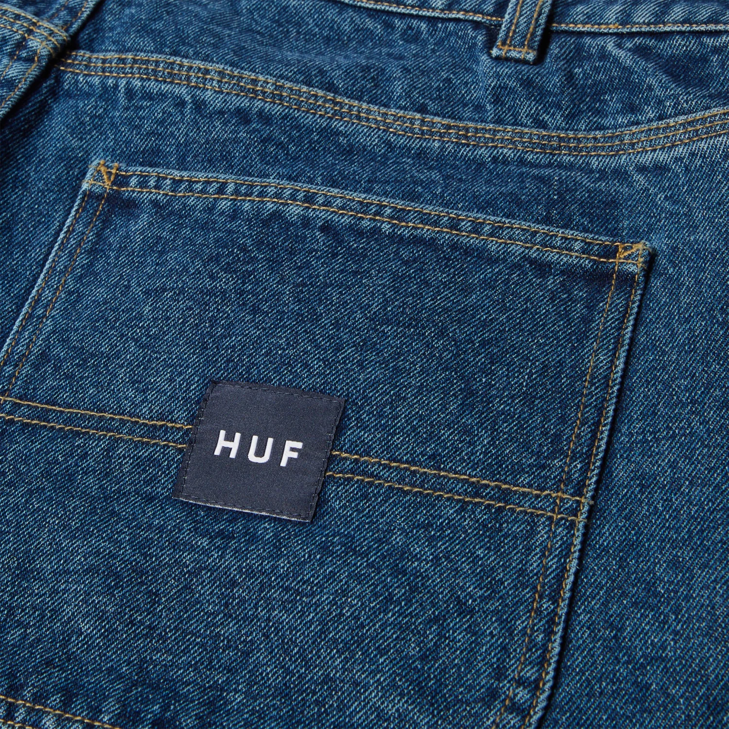 Huf Classic H Double Knee Denim Short Stone Wash Indigo 5 Huf Classic H Double Knee Denim Short Stone Wash Indigo - Image 5
