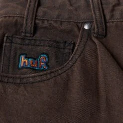 HUF Cromer Washed Pant Coffee 6 HUF Cromer Washed Pant Coffee -Slam City Shop CROMER WASHED PANT COFFEE PT00310 COFFE 03
