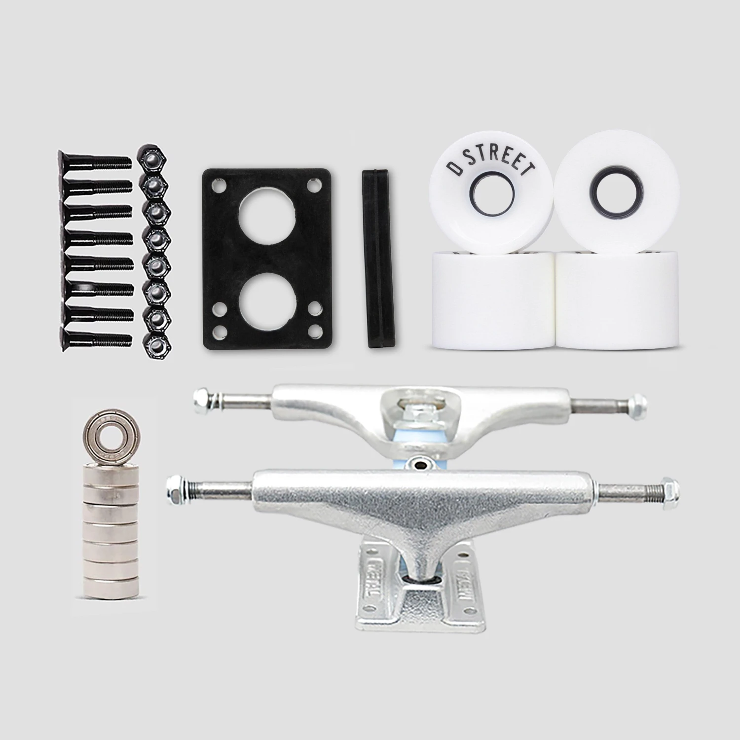 Cruiser Soft Wheels Undercarriage Kit Silver 5.25" (7.75"- 8.25") 1 Cruiser Soft Wheels Undercarriage Kit Silver 5.25" (7.75"- 8.25")