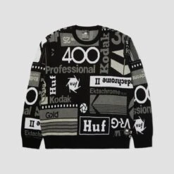 Huf X Kodak Dark Room Jacquard Knit Sweater Black