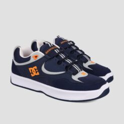 Front Page 32 Front Page -Slam City Shop DC Kalynx Zero Skate Shoes Navy Orange 02