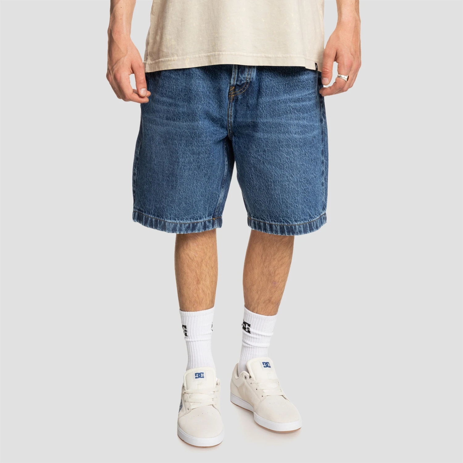 DC Worker Baggy Denim Shorts RSI Stone Indigo 2 DC Worker Baggy Denim Shorts RSI Stone Indigo - Image 2