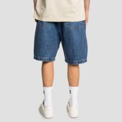 DC Worker Baggy Denim Shorts RSI Stone Indigo 8 DC Worker Baggy Denim Shorts RSI Stone Indigo -Slam City Shop DC Worker Baggy Denim Shorts RSI Stone Indigo 04