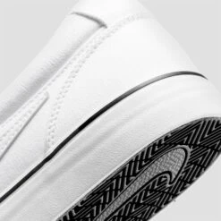 Nike SB Chron 2 Slip Skate Shoes White / White / Black -Slam City Shop DM3495 100 10