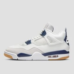 Nike SB Air Jordan 4 Skate Shoes Summit White / Navy / Neutral Grey -Slam City Shop DR5415 100 02