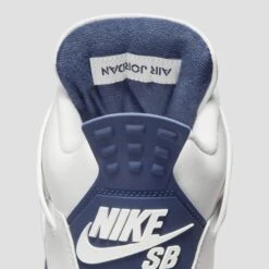 Nike SB Air Jordan 4 Skate Shoes Summit White / Navy / Neutral Grey -Slam City Shop DR5415 100 09