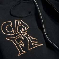 Skateboard Cafe Ethan Embroidered Zip Hood Black -Slam City Shop EthanZipHood 3