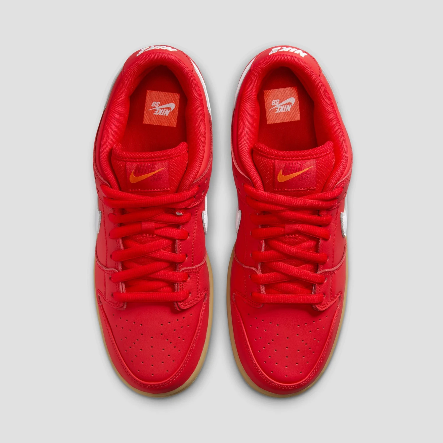 Nike SB Dunk Low Pro Skate Shoes University Red / White 3 Nike SB Dunk Low Pro Skate Shoes University Red / White - Image 3