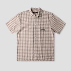 Former Manners Check Shortsleeve Shirt Taupe
