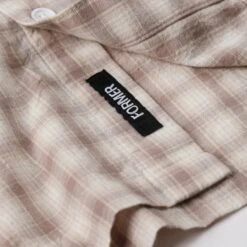 Former Manners Check Shortsleeve Shirt Taupe -Slam City Shop FORMER Q1.25 Fsh 25102 Manners Check Ss Shirt Taupe 5