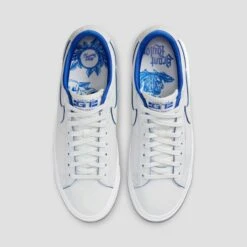 Nike SB Blazer Low Pro GT Skate Shoes Summit White / Game Royal / Summit White -Slam City Shop FZ1300 100 03