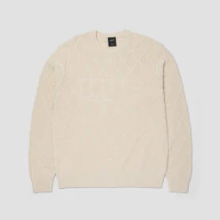 HUF Grid Crew Sweater Natural