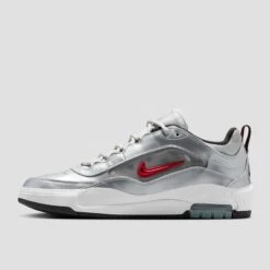 Nike SB Air Max Ishod Premium Skate Shoes Metallic Silver / Varsity Red 17 Nike SB Air Max Ishod Premium Skate Shoes Metallic Silver / Varsity Red -Slam City Shop HF3062 005
