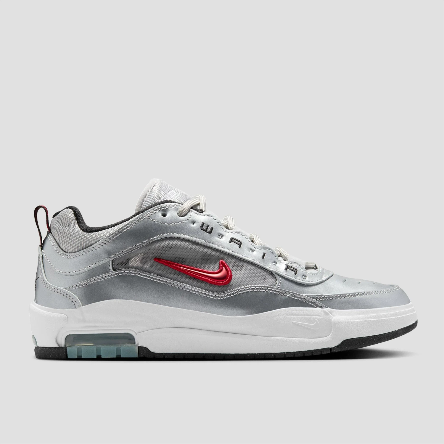 Nike SB Air Max Ishod Premium Skate Shoes Metallic Silver / Varsity Red 1 Nike SB Air Max Ishod Premium Skate Shoes Metallic Silver / Varsity Red