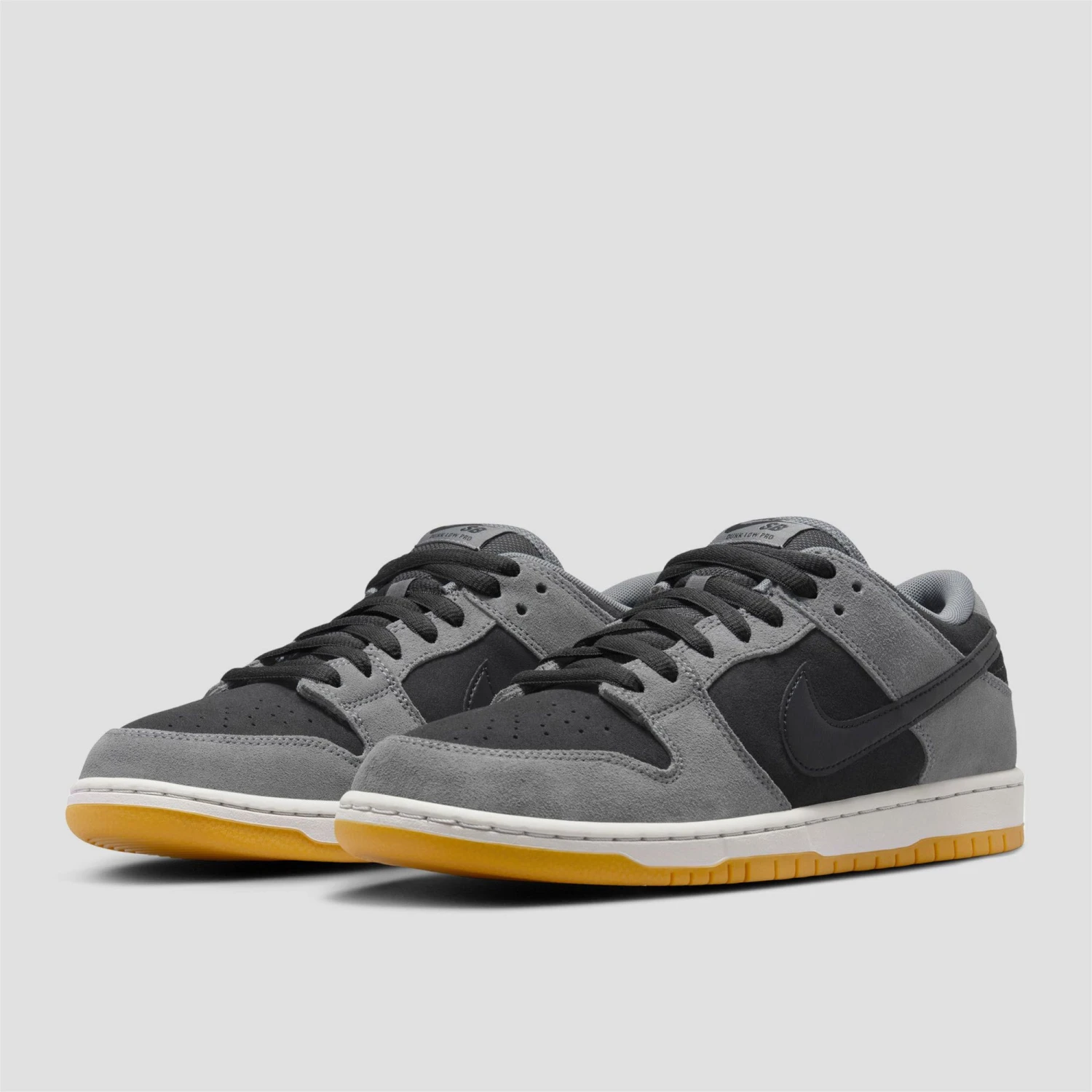 Nike SB Dunk Low Pro Skate Shoes Dk Smoke Grey / Black / Smoke Grey 2 Nike SB Dunk Low Pro Skate Shoes Dk Smoke Grey / Black / Smoke Grey - Image 2