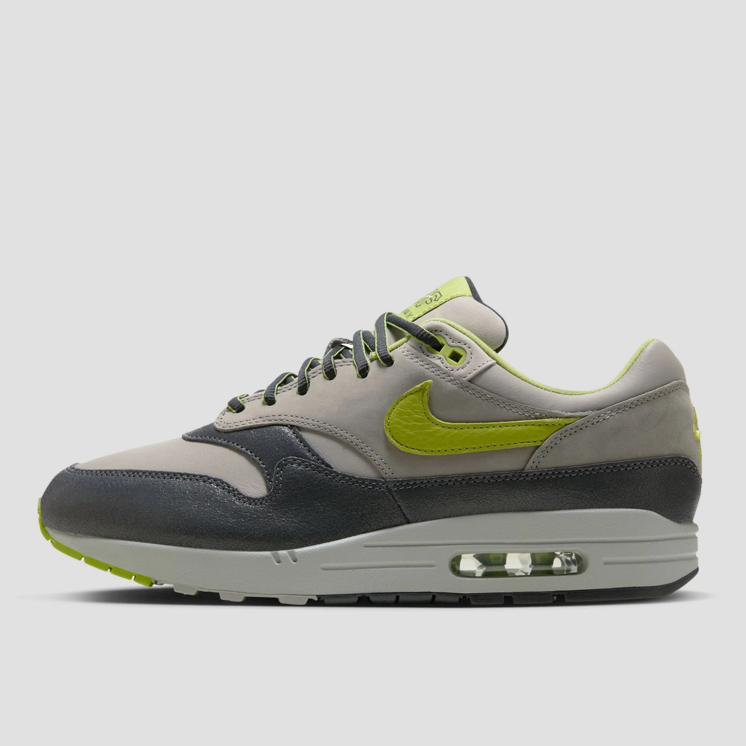 Nike SB Air Max 1 X HUF Shoes Anthracite / Pear / Medium Grey / Flat Pewter 5 Nike SB Air Max 1 X HUF Shoes Anthracite / Pear / Medium Grey / Flat Pewter - Image 5