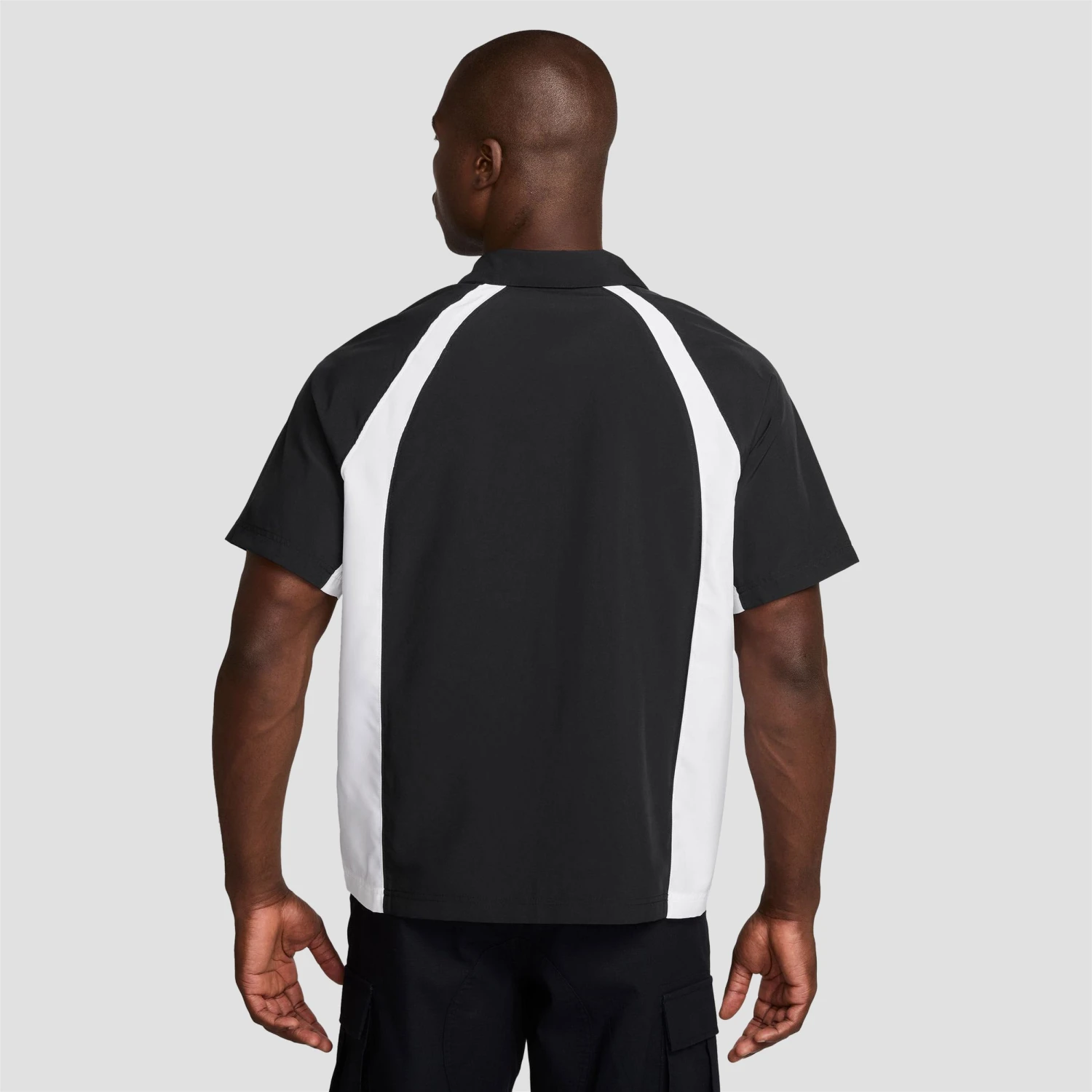 Nike SB Dri-Fit Bowler Woven Shortsleeve Shirt Black / White / White 3 Nike SB Dri-Fit Bowler Woven Shortsleeve Shirt Black / White / White - Image 3