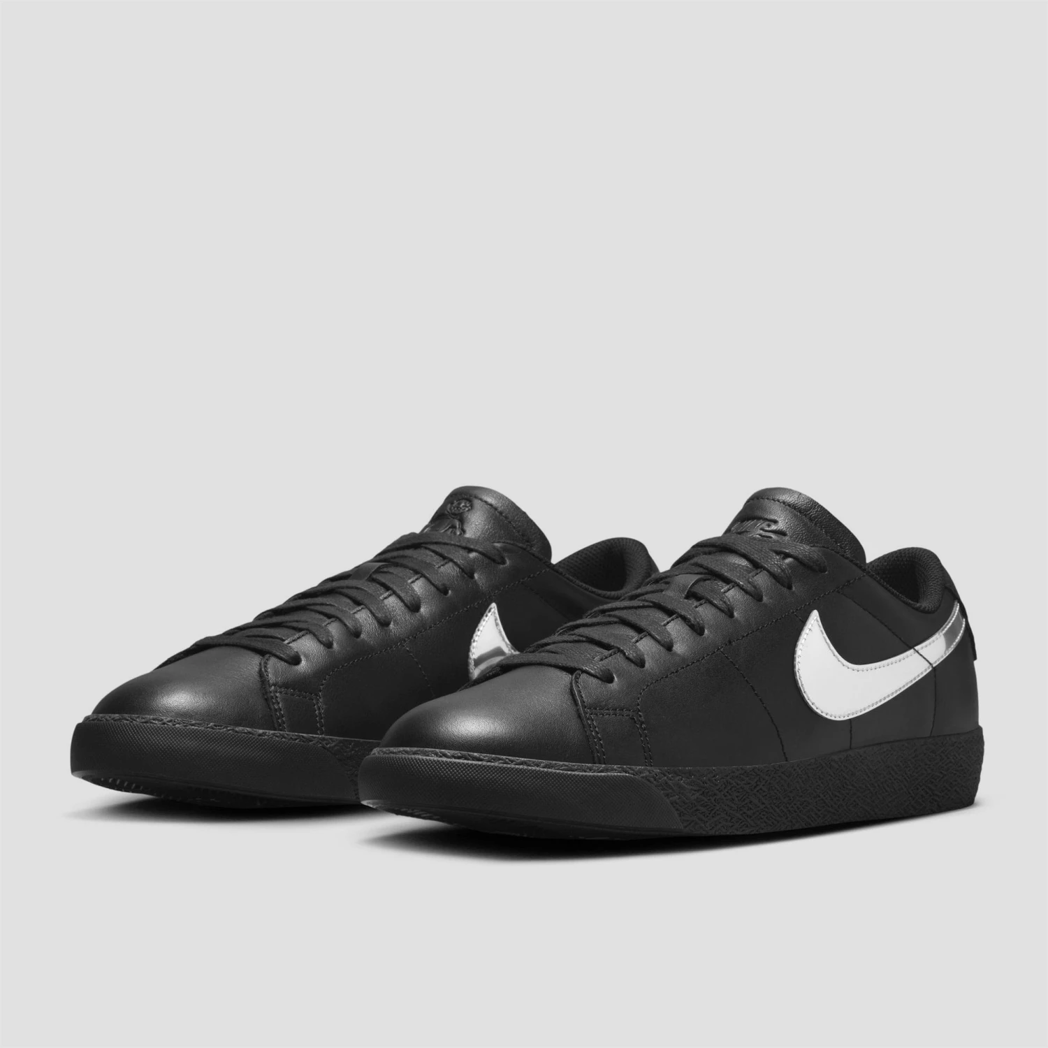 Nike SB X Dancer Zoom Blazer Low Skate Shoes Black / Metallic Silver / Black 2 Nike SB X Dancer Zoom Blazer Low Skate Shoes Black / Metallic Silver / Black - Image 2
