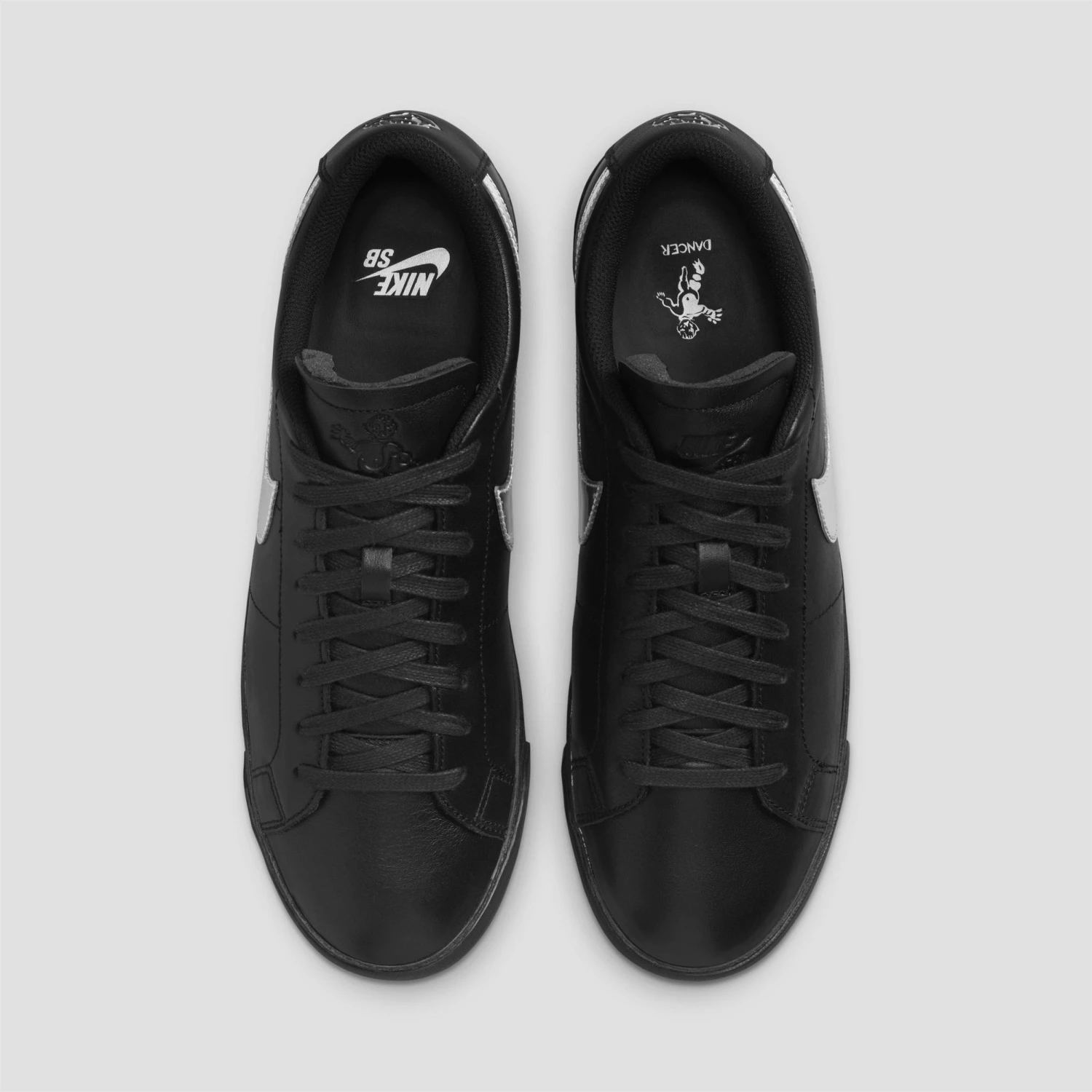 Nike SB X Dancer Zoom Blazer Low Skate Shoes Black / Metallic Silver / Black 3 Nike SB X Dancer Zoom Blazer Low Skate Shoes Black / Metallic Silver / Black - Image 3