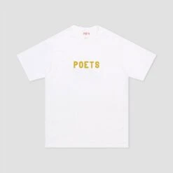 Poets X Danny Minnick OG Flocked T-Shirt White With Gold Flocking