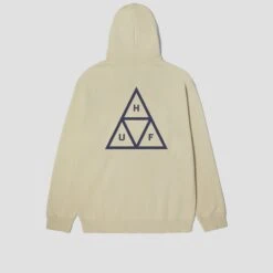 HUF Set TT Pullover Hood Stone