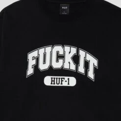 Huf Fuck It Crewneck Black -Slam City Shop HUFFUCK IT CREWNECK BLACK PF00664 BLACK 03