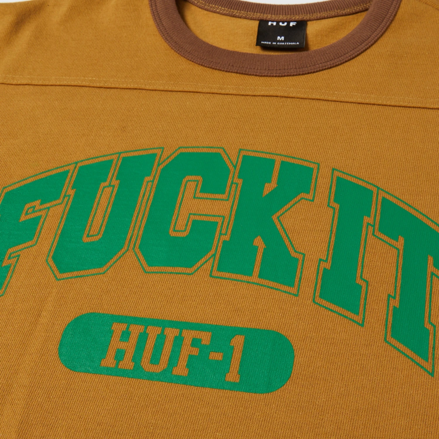Huf Fuck It Football Shirt Caramel 3 Huf Fuck It Football Shirt Caramel - Image 3